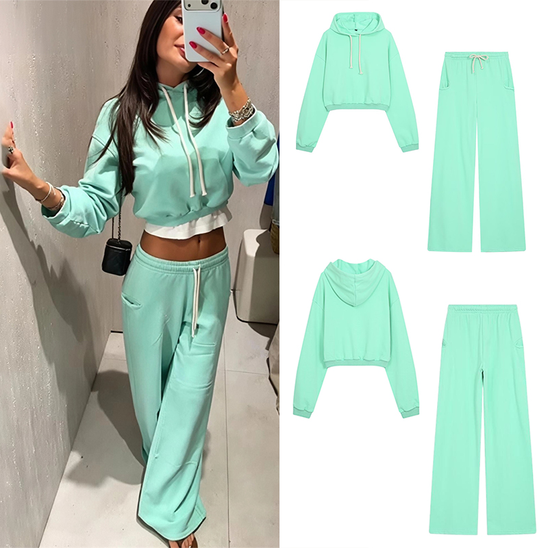 Women'S Fashion Middle Ages - طقم سويت شيرت قصير فلوريسنت للنساء