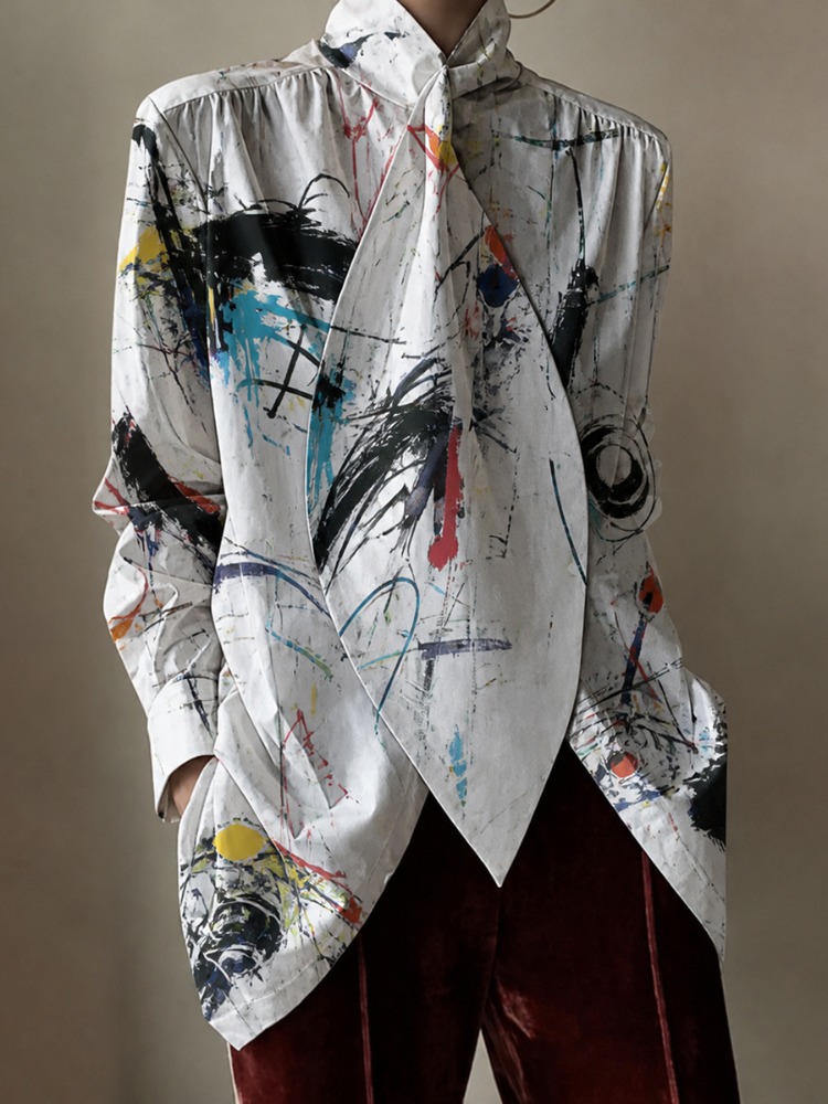 Women'S Fashion Trends 2026 Spring Summer - بلوزة نسائية من ييزي بتصميم ربطة