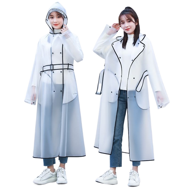 Women'S Fashion Raincoat - معطف مطر شفاف أنيق لشخص واحد