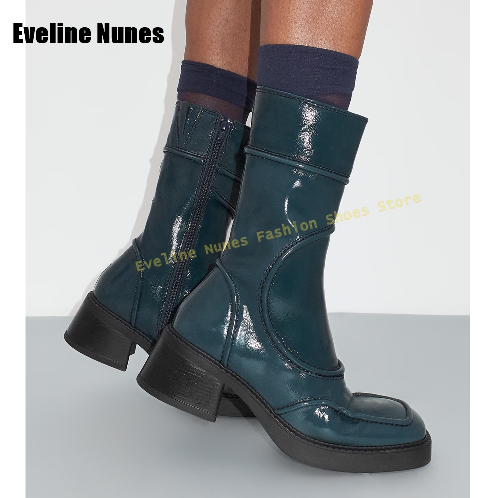 Women'S Fashion Boots 2025 - الأزرق الداكن ساحة تو أحذية الموضة