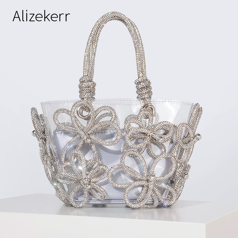 الماس زهرة شفافة حمل حقائب الن - مراجعة Women'S Fashion Boutique وسعره