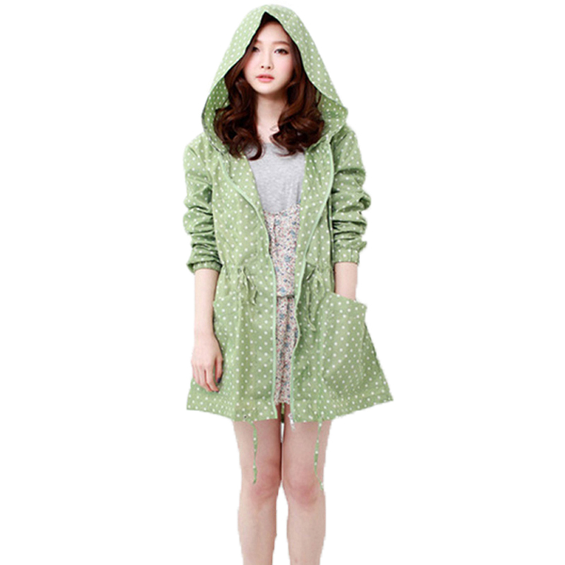 موضة دوت طباعة المرأة معطف واق - مراجعة Women'S Fashion Raincoat وسعره
