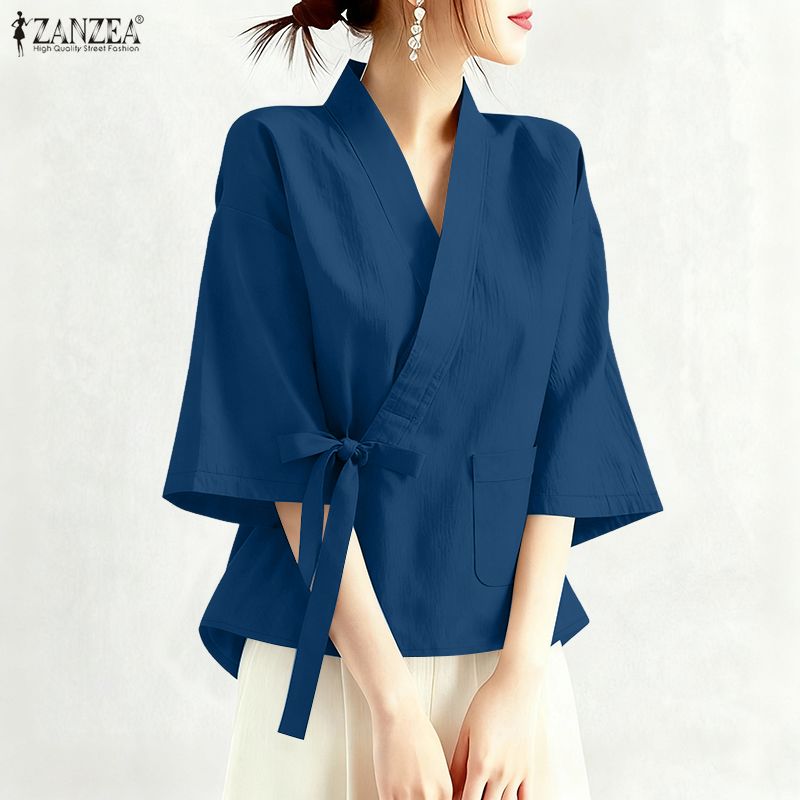 2026 ZANZEA بلوزة نسائية صيفية - مراجعة Women'S Fashion Kimono وسعره