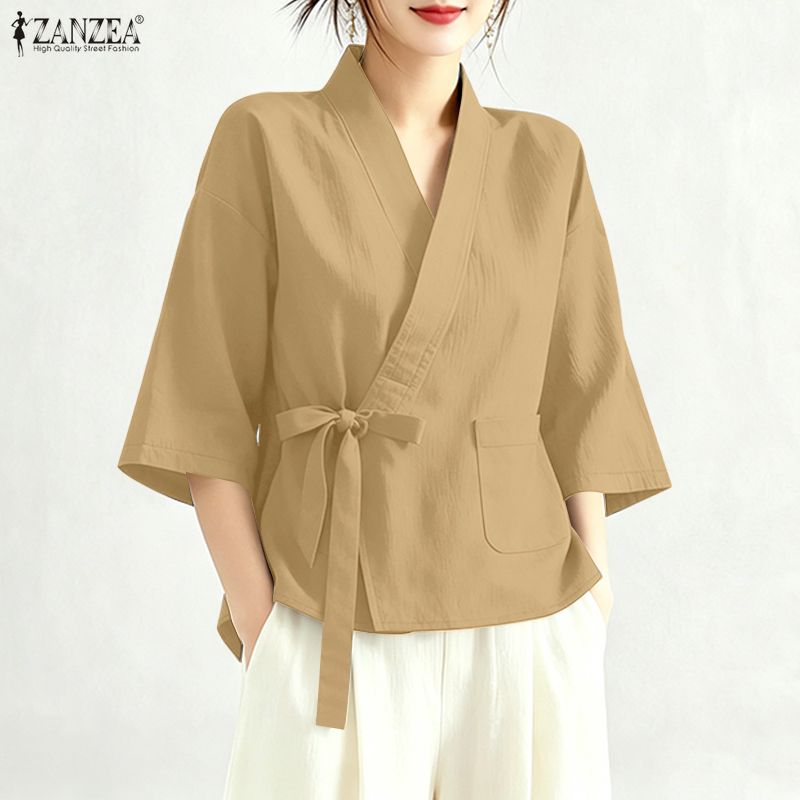 2026 ZANZEA بلوزة نسائية صيفية - مراجعة Women'S Fashion Kimono وسعره