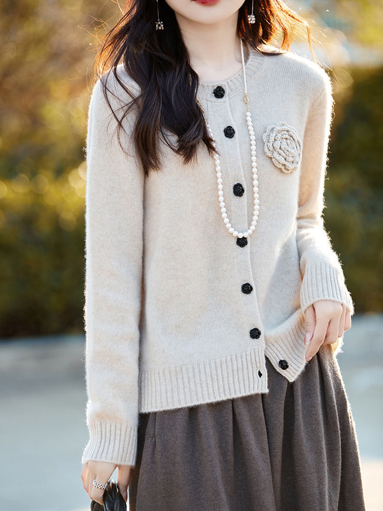 زهرة سترة مشغولة من الصوف طويل - مراجعة Women'S Fashion Gilet وسعره