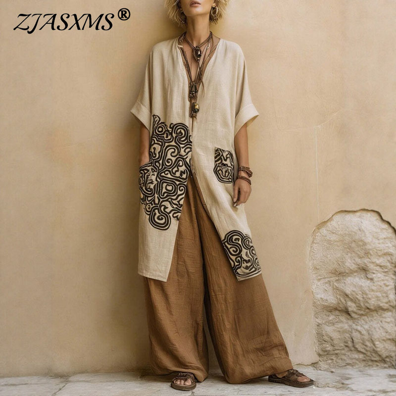 طقم كيمونو بوهو مفتوح من الأما - مراجعة Women'S Fashion Kimono وسعره