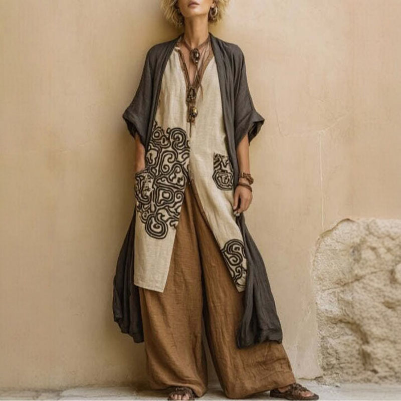 طقم كيمونو بوهو مفتوح من الأما - مراجعة Women'S Fashion Kimono وسعره