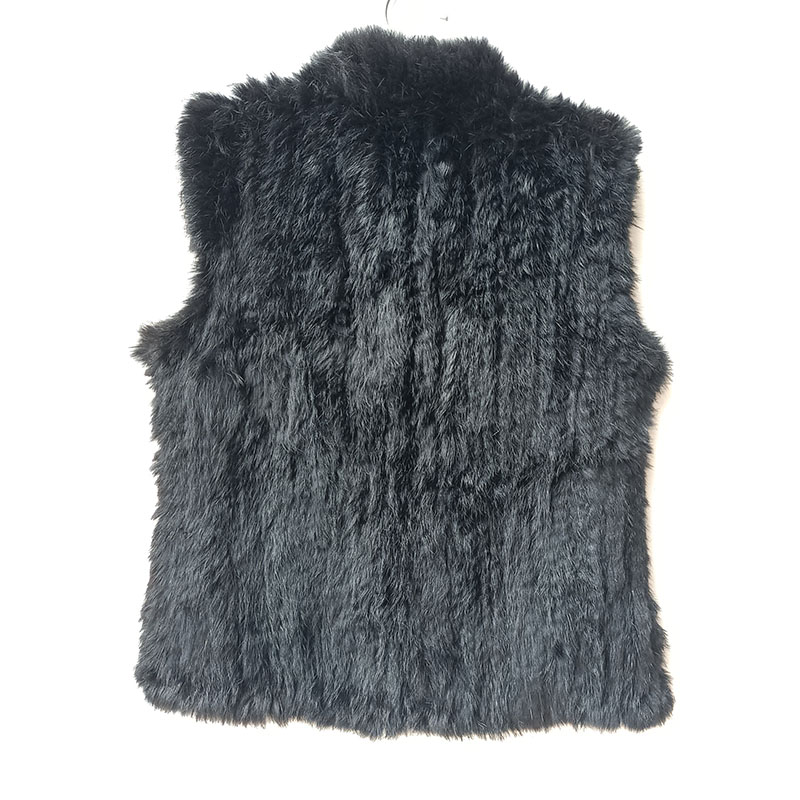 المرأة محبوك الأرنب الحقيقي ال - مراجعة Women'S Fashion Gilet وسعره