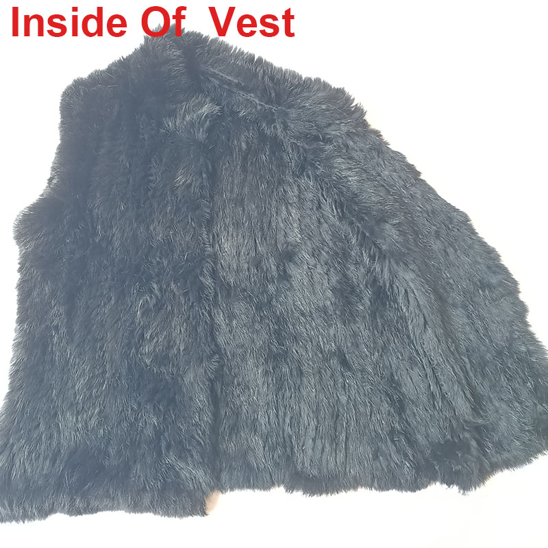 المرأة محبوك الأرنب الحقيقي ال - مراجعة Women'S Fashion Gilet وسعره