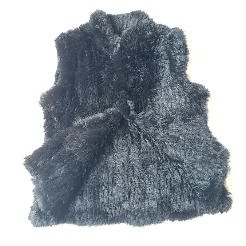 المرأة محبوك الأرنب الحقيقي ال - مراجعة Women'S Fashion Gilet وسعره