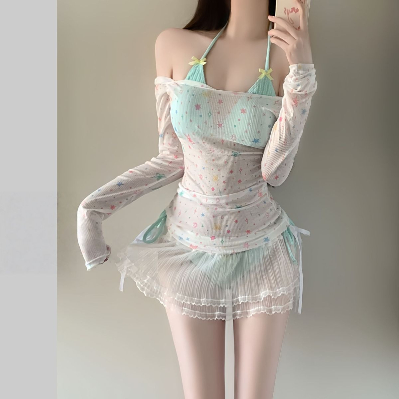 طقم بيكيني نسائي صيفي 2026 بأك - مراجعة Women'S Fashion Middle Ages وسعره