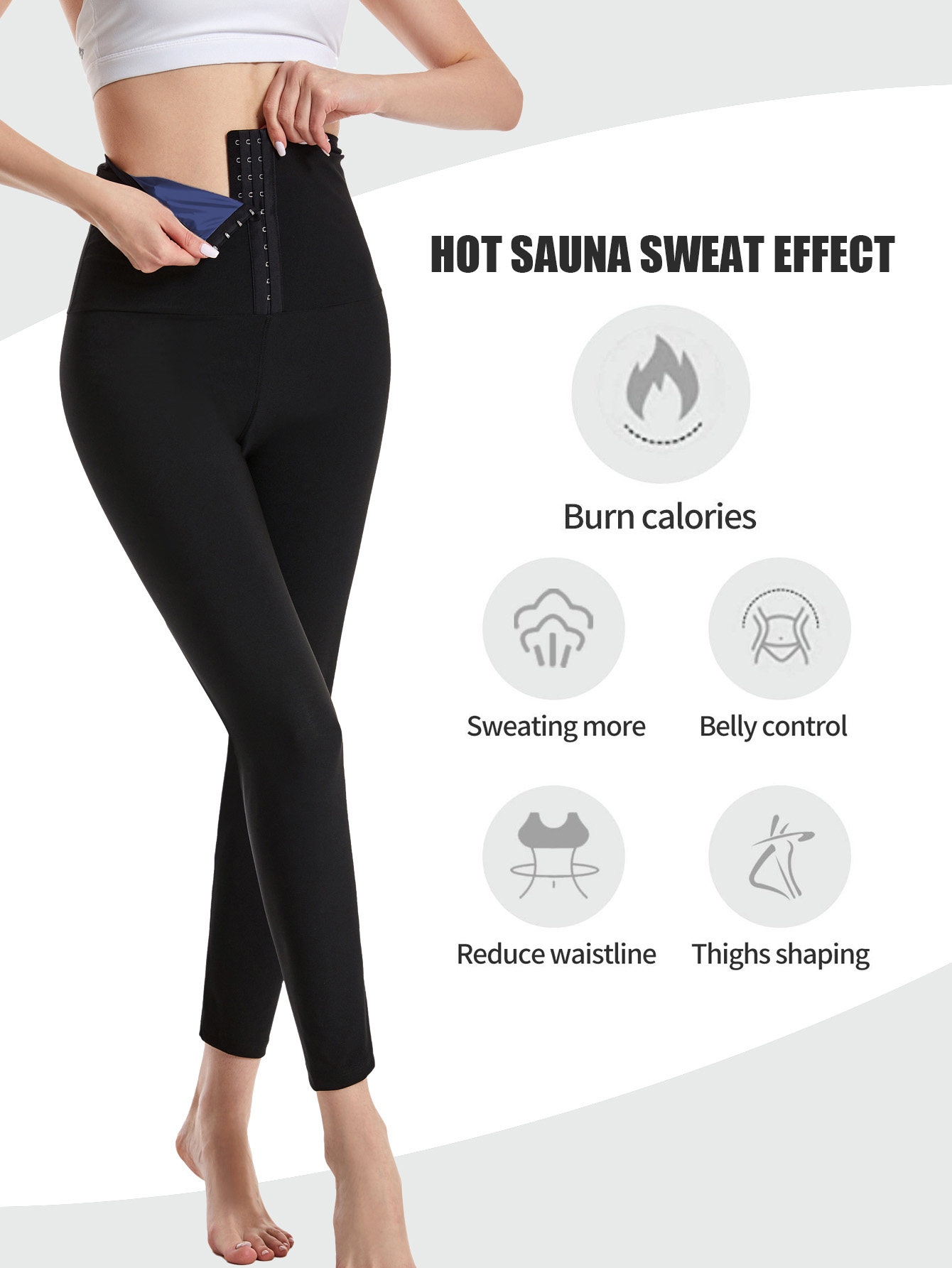 بنطلون ساونا نسائي عالي الخصر  - مراجعة Women'S Fashion Leggings وسعره