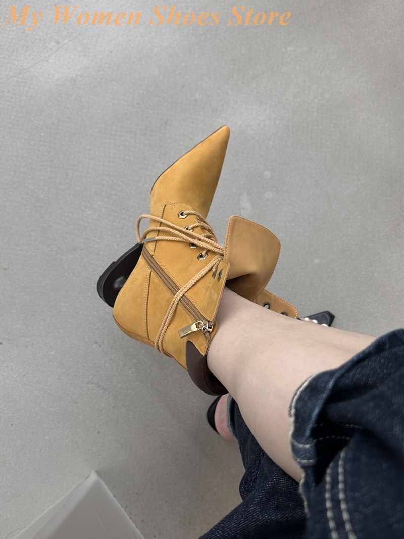 مدبب تو غريب نمط كعب الجوارب ا - مراجعة Sale Fashion Women وسعره