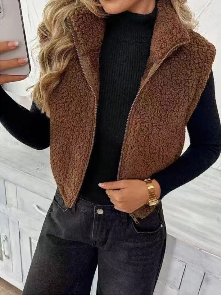 سترة نسائية من الفرو الناعم، ت - مراجعة Women'S Fashion Gilet وسعره