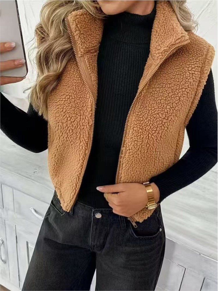 سترة نسائية من الفرو الناعم، ت - مراجعة Women'S Fashion Gilet وسعره